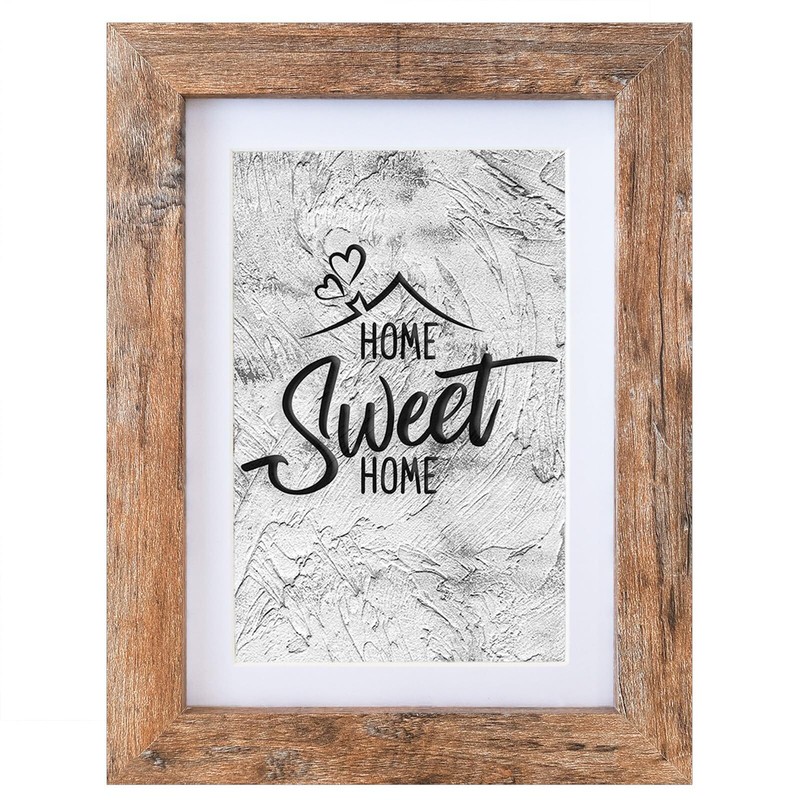 5×7 Picture Frame – Can Display Photo 4×6 with Mat, Wood Frame with