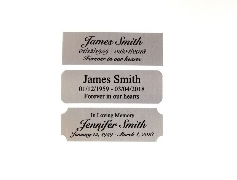 1×3 Custom Engraved Sublimation Aluminum Plate Plaque Name Tag Memorial Urn