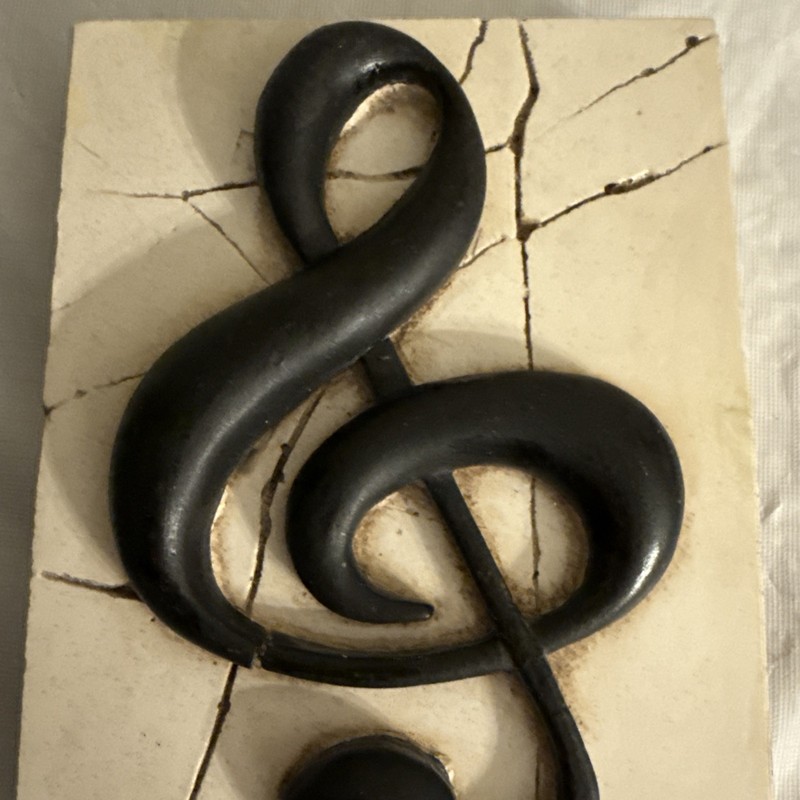 Sid Dickens T-06 Treble Clef Memory Block Tile Wall Art Music Note Distressed gallery