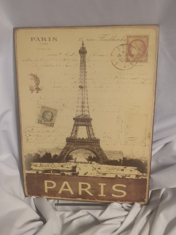 PARIS Eiffel Tower print on metal wall decor 13,5″ x 10,5″