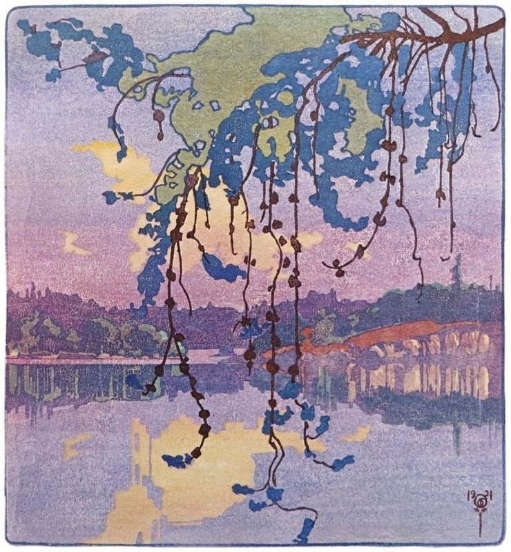 Evening [woodcut] : Walter J. Phillips : 1927 : Archival Quality Art Print gallery