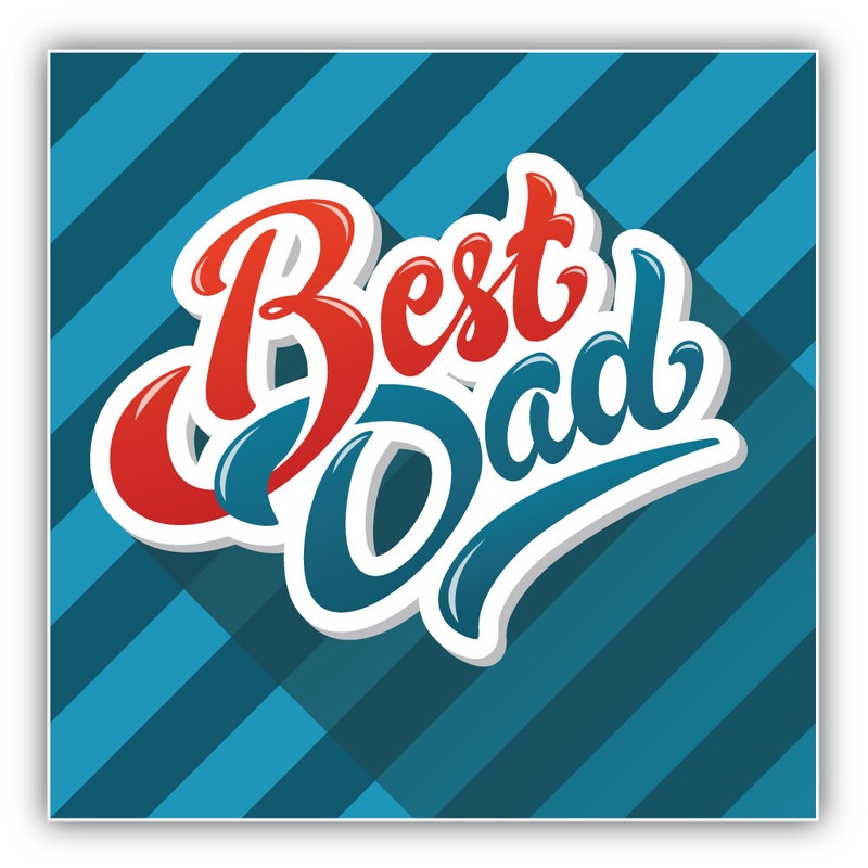 Best Dad Slogan Vinyl Sticker Decal