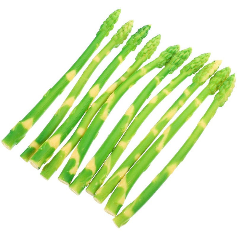 10 Pcs Realistic Artificial Asparagus Model for Catering Hall Decoration