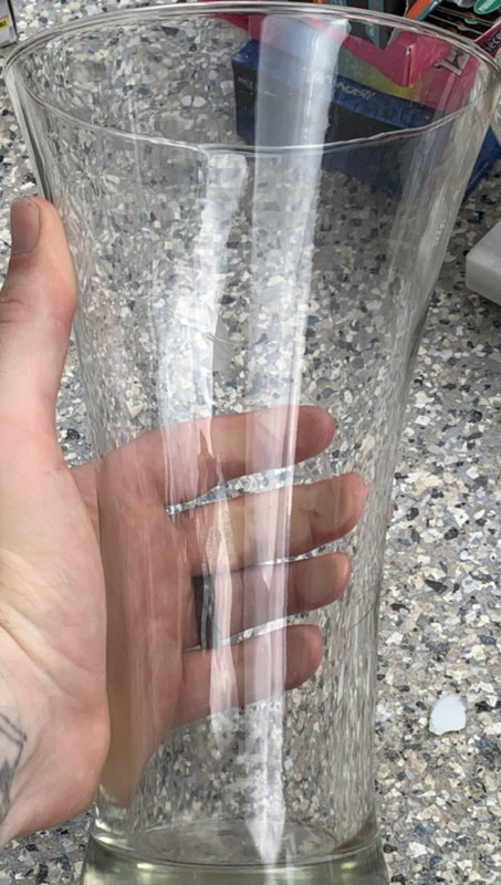 Clear Glass Cylinder Flower Vase Decorative Solid Plain Freestanding