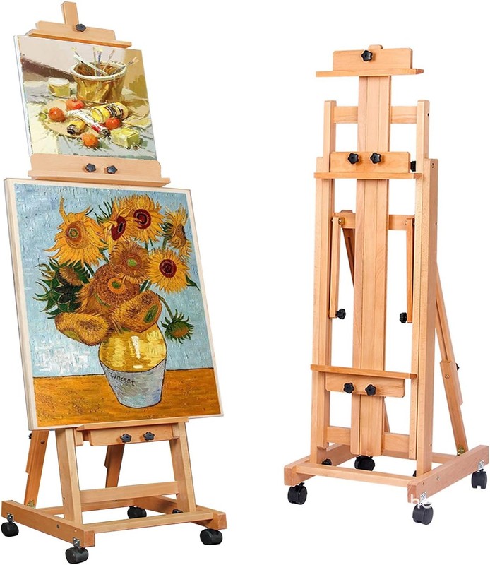 Art Easel for Painting, Lar H-Fre Standing Studio Painting Easel