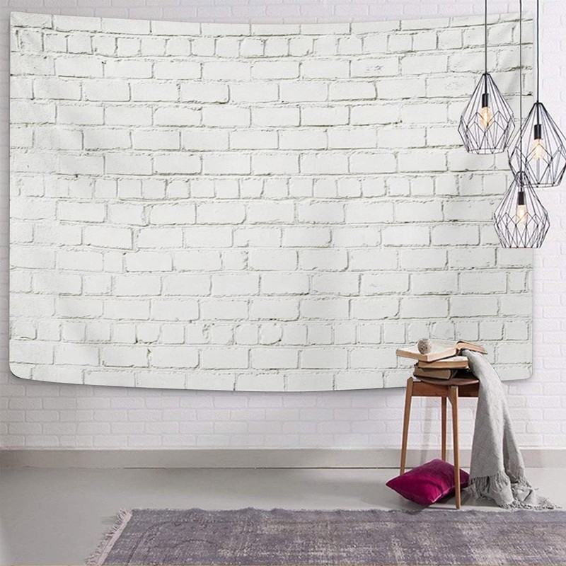 Emvency Tapestry Polyester Fabric Print Home Decor 60"L x 80"W, Ivory