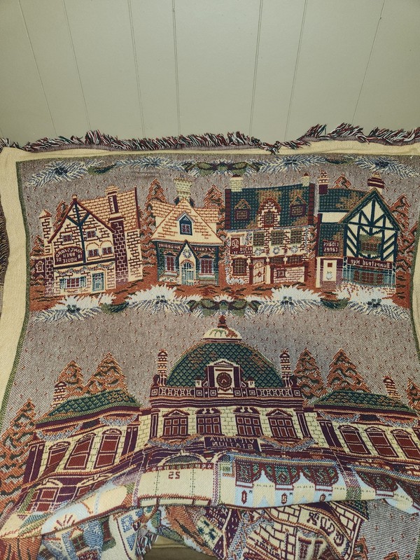 Dickens Village Goodwin Weavers Dept. 56 Throw Blanket Victoria Station gallery