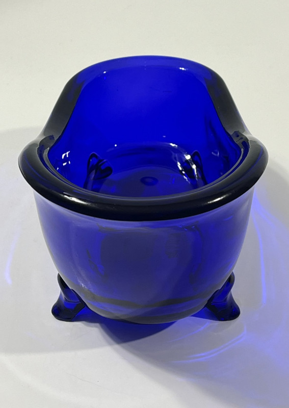 Cobalt Blue Glass Bath Tub Claw Foot Decor ~ Bath and Body Works ~ LNUC gallery