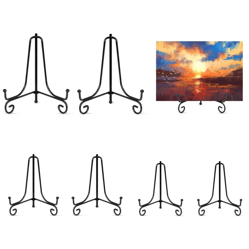 6 Pack Plate Stands For Display (4 Inch, 6 Inch, 8 Inch), Plate Holder 3 Size...