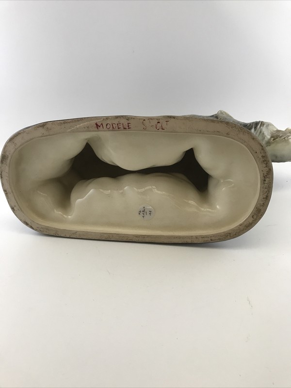 Boar Saint-Clément - Large Vintage Ceramic Statue 30cm - France gallery