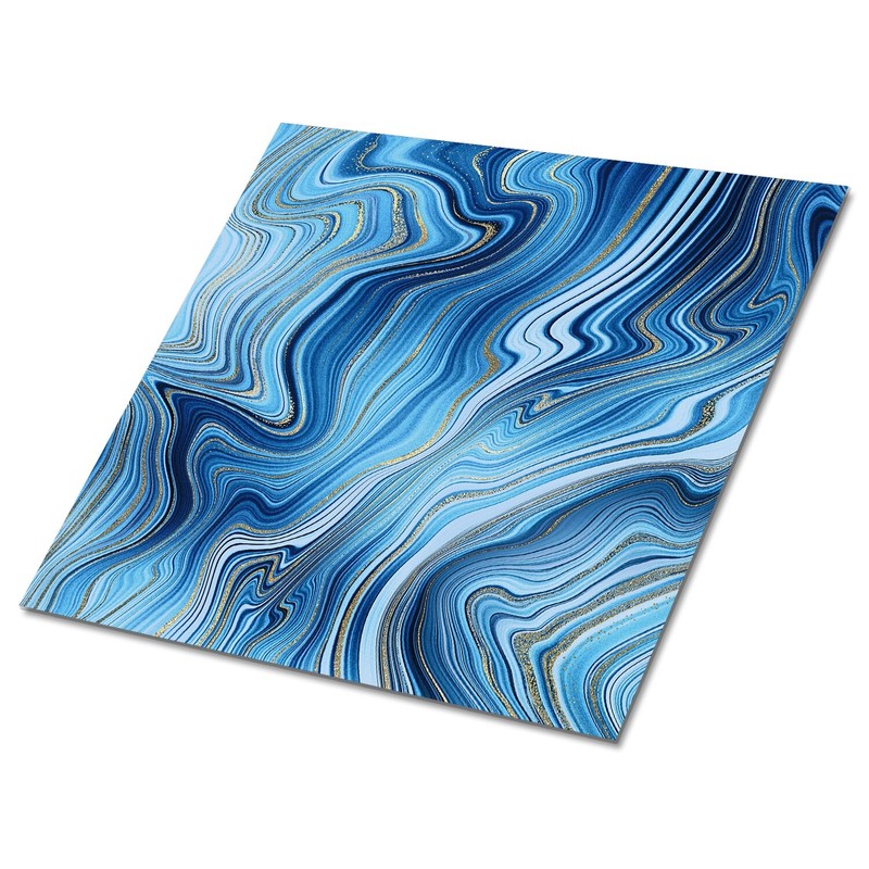 9pcs Tile Stickers Set Kitchen Peel and Stick Decals Marble texture