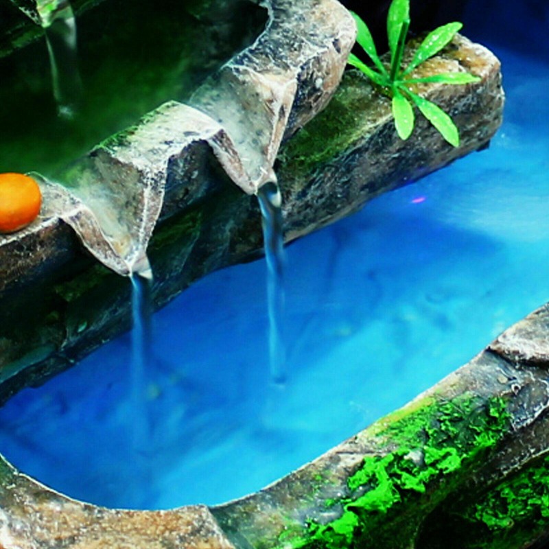 Indoor Rockery Fountain Goldfish Waterfall Feng Shui Water Sound Desktop Decor gallery