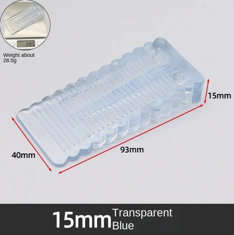 1pc Safety Silicone Door Stopper Block Wedge No Drill Rubber Anti-Slip Door Stop