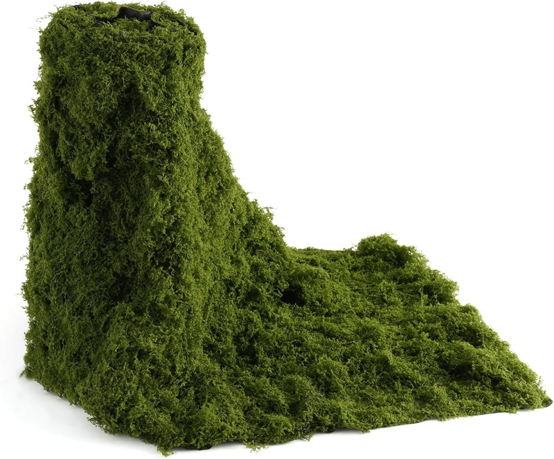 Fake Moss Mat Artificial Moss Roll – 12″ x 71″Cloud Soft Feel Moss Table Runn…
