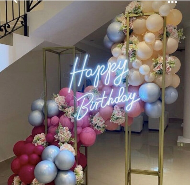Happy Birthday Neon Sign Bar Sign Birthday Neon Led Birthday Party selfie booth
