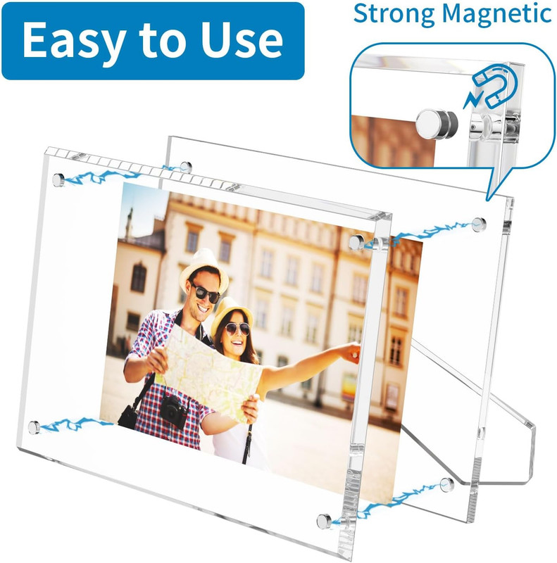 3 Pack Acrylic Picture Frames - 5x7 & 4x6 Sizes for Your Memories gallery