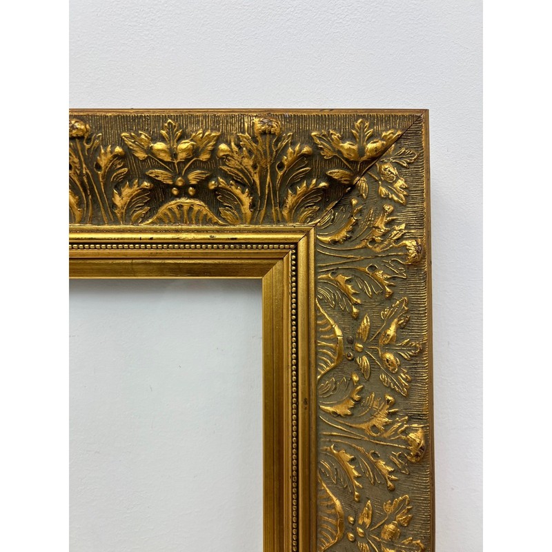 Modern Gold Ornate Picture Frame Fits 18x24 Large Floral Relief Deep Vintage gallery