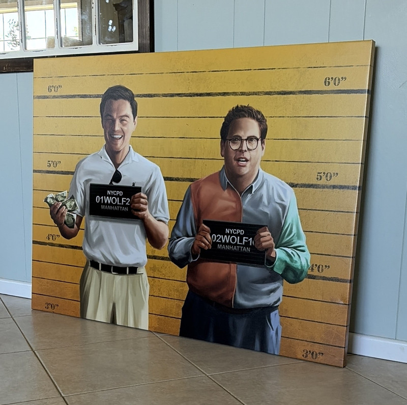 Wolf Of WallStreet Mugshot Stretched Canvas Print Wall Art 36×48