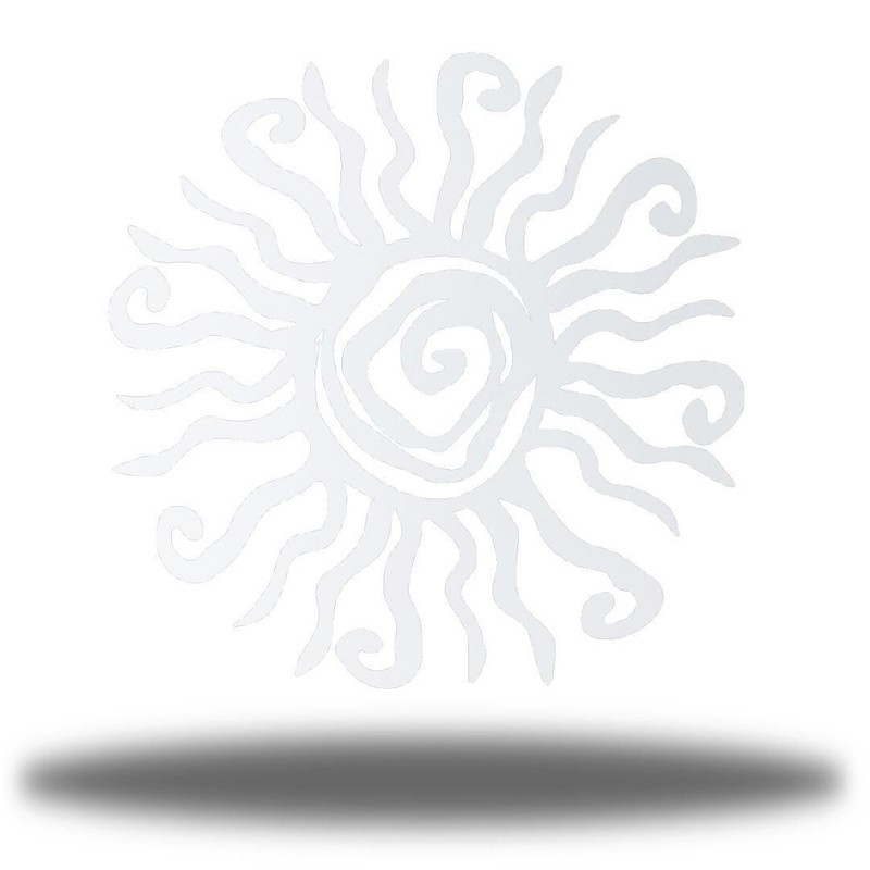 Metal Sun Wall Art, Rustic Boho Garden Decor, Outdoor Patio Accent gallery