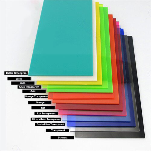 Colored Acrylic Glass Plate Panel Cut Flat Window Various Color Thickness 2.3mm gallery