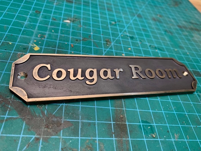 Custom Cast Brass door signs & plaques - Custom language plaques - Custom size gallery