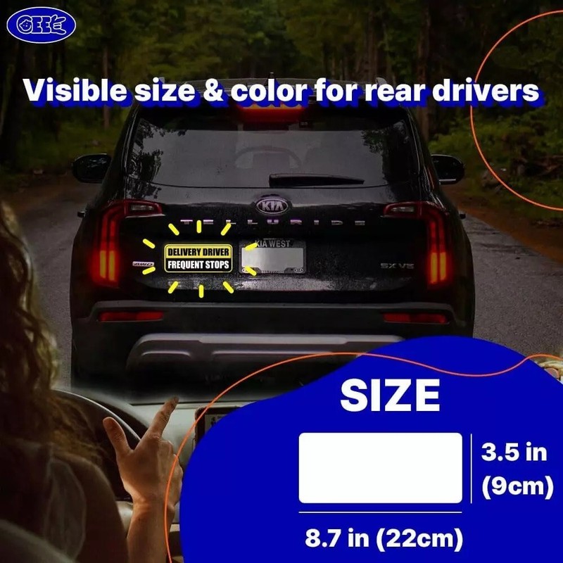Delivery Driver Frequent Stops Car Magnet - Reflective, Weather-Resistant gallery