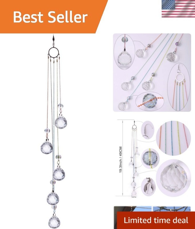 Crystals Ball Prisms Suncatcher Hanging Ornament Rainbow Maker for Home,Garde…