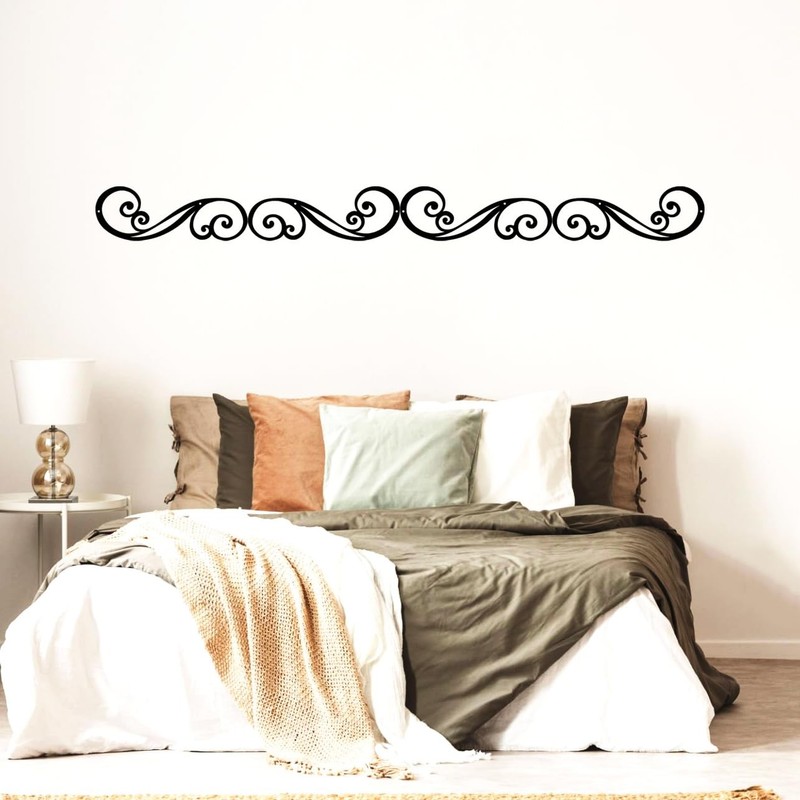 Metal Scroll Wall Art Decor Rustic Iron Wall Scroll Decorations Pair Scroll for gallery