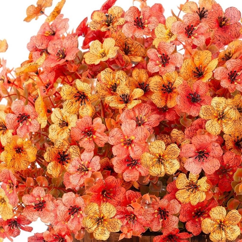 Vibrant 12-Pack Faux Daisy Flowers with Eucalyptus - Indoor and Outdoor Decor gallery