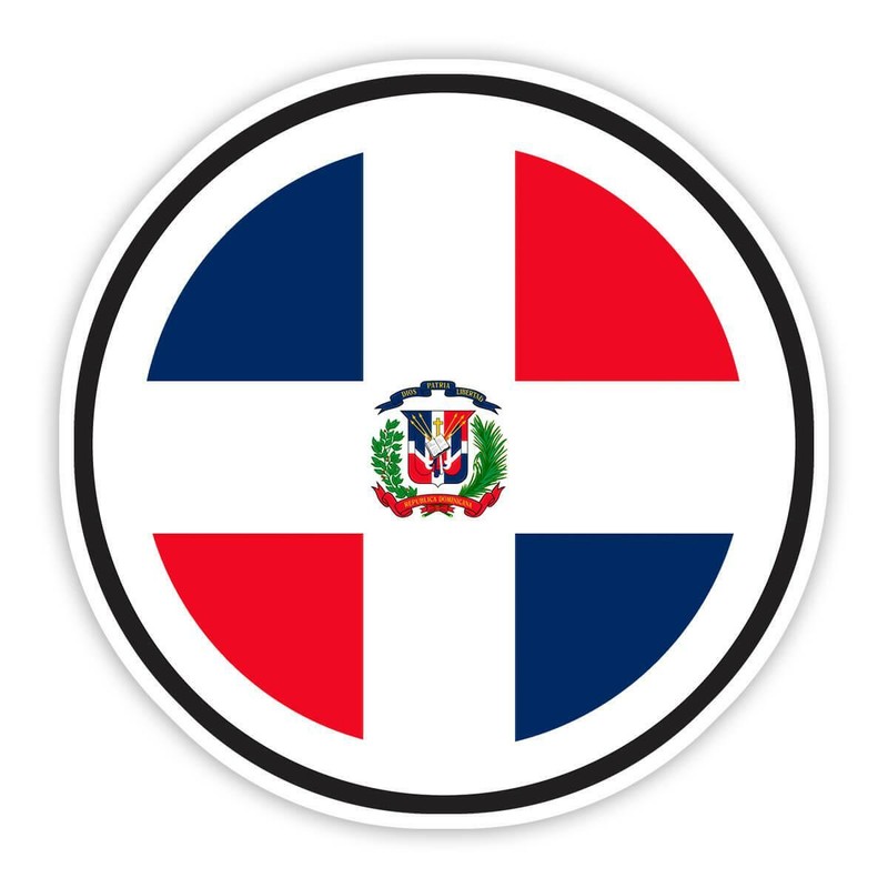 Gift Sticker : Dominican Republic Flag Never Underestimate The Power Expat