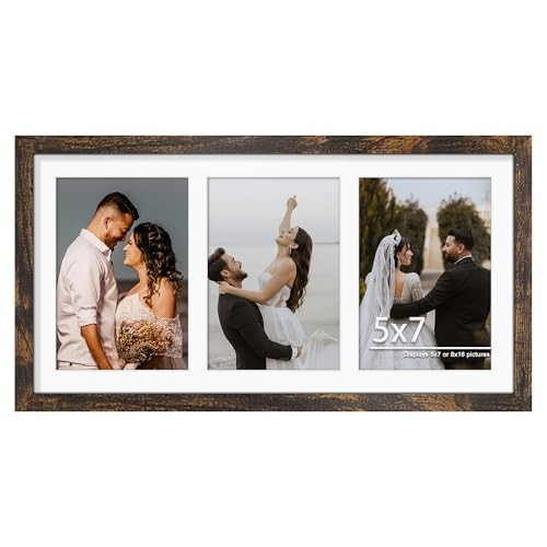 8x16 Collage Picture Frame, 5x7 Collage Picture Frame 8x16（5x7 opening） Brown