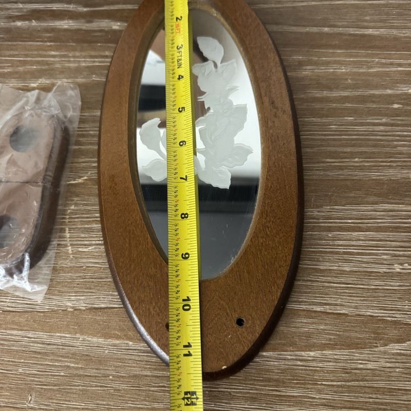 Vintage House Of Lloyd 1989 Oval Wall Mirror Set Floral Cottage Decor 3-Piece gallery