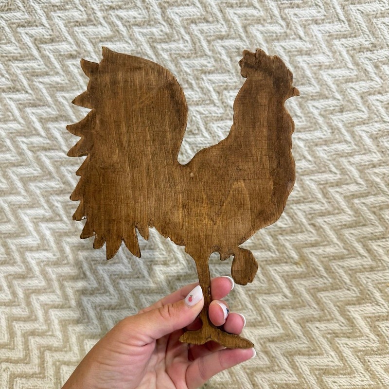Vintage Wooden Rooster Wall Plaque Farm Country Decor gallery