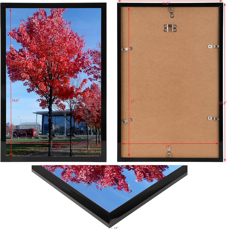 11X17 Picture Frame in Black, Display Pictures 11X17 Poster Frame, Poster Men…