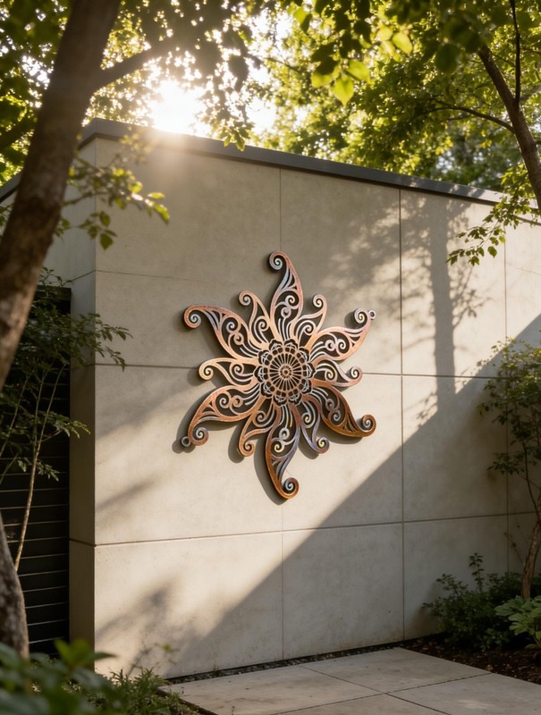 Colorful Metal Sun Wall Decor, Garden Outdoor Metal Art Sign gallery