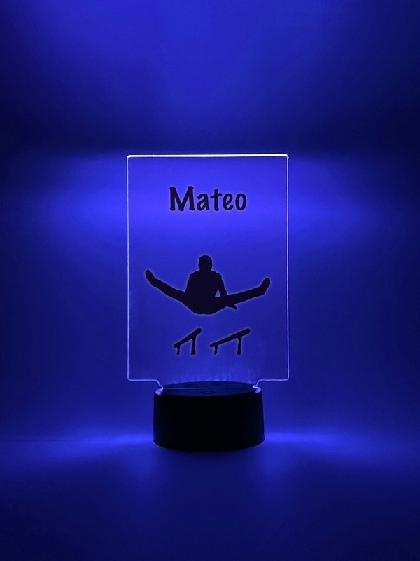 Personalized LED 16 Color Light Up Gift Men's Gymnastics Gymnast Sports gallery