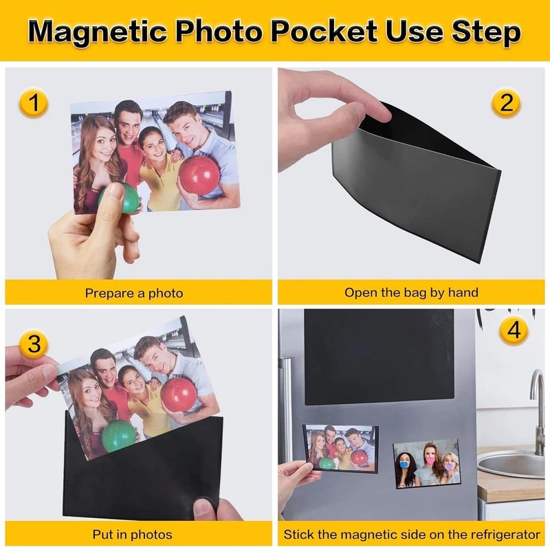 15 Pack 4x6 Inch Magnetic Picture Frame for Refrigerator Fridge Pictures Frame gallery