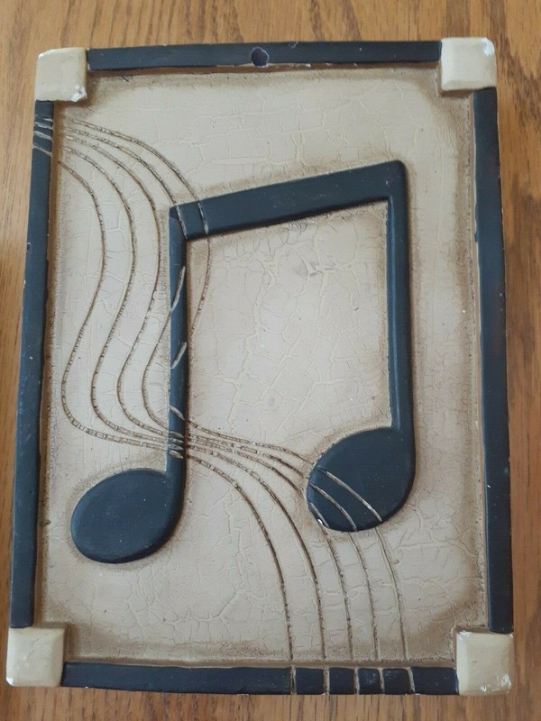 Indoor/Outdoor 3-Pc Set Home Decor Music Theme Musical Notes Stone Wall Art gallery
