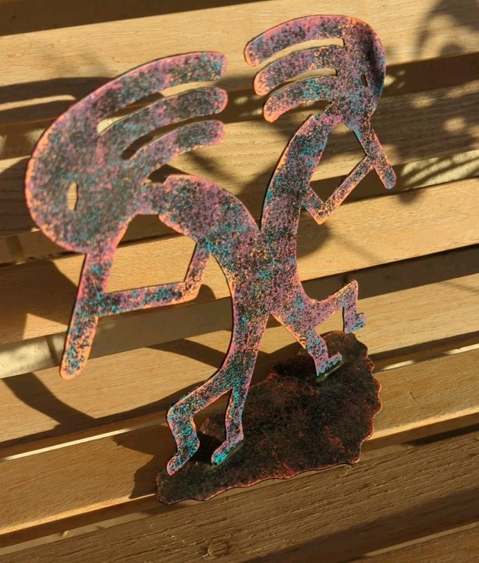 Kokopelli Musicians Plasma Cut Metal Handmade And Unique Beautiful Colors