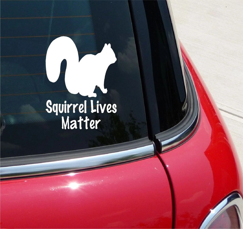 SQUIRREL LIVES MATTER VINYL DECAL STICKER FUNNY FEEDER YARD CAR TRUCK WINDOW