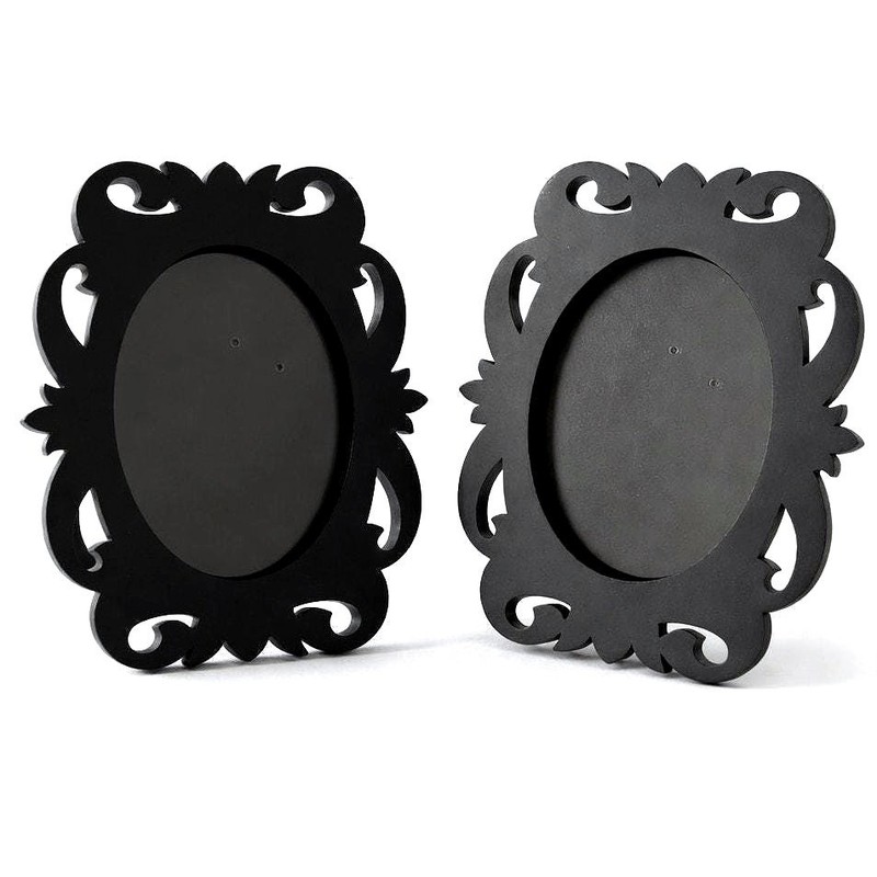 Set of 2 Ornate Black Frames Scrollwork Gallery Wall Cottagecore Gothic Decor