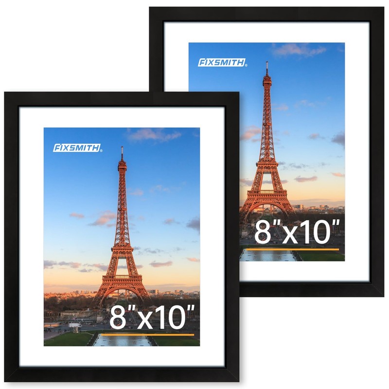 8X10 Picture Frame Set of 2, Photo Frame with HD Plexiglass, Display Pictures 5X