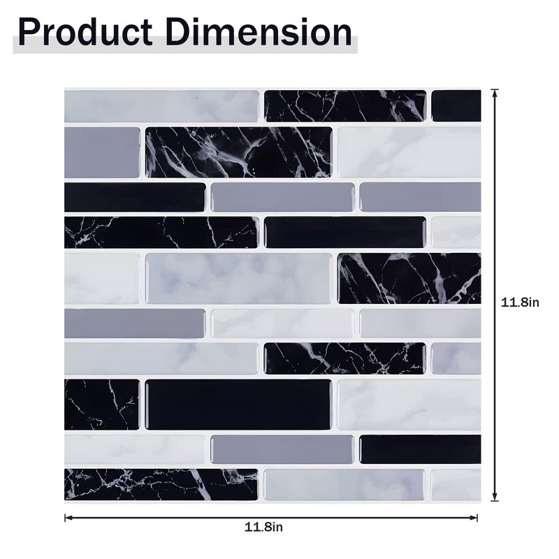 20 30pcs PVC Wall Panels Self-Adhesive Wallpaper Waterproof Living Room Kitchen gallery
