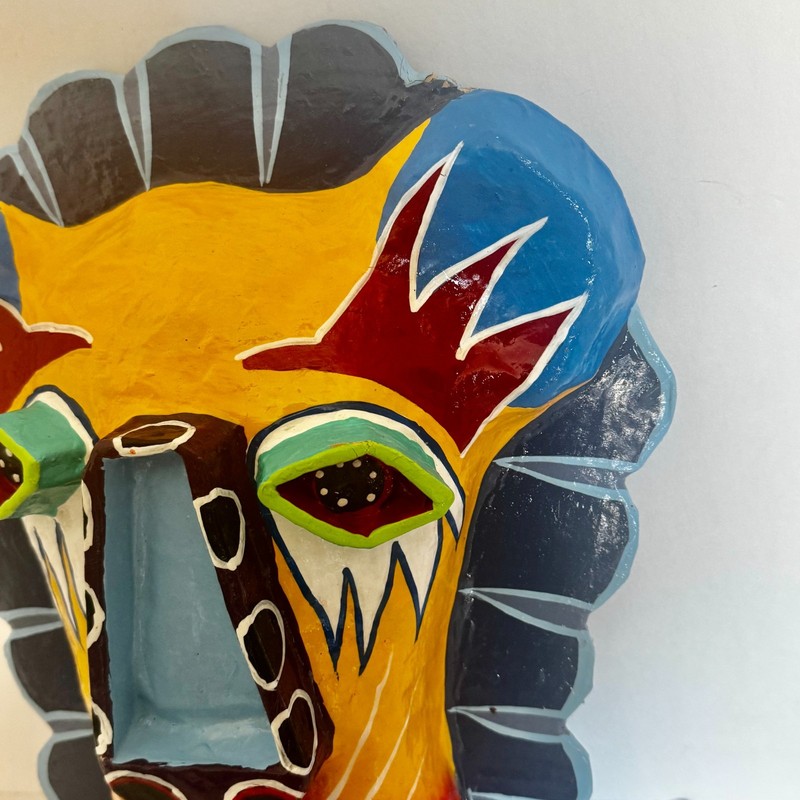 San Diego Zoo Papier Mache Lion Head 3D Sculptural Mask Wall Hanging Wild Animal gallery