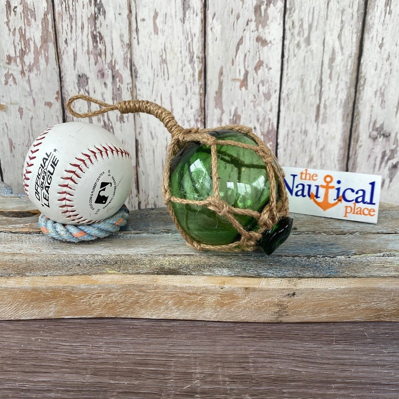 3" Glass Fishing Floats - Fish Net Buoy Decor - Red, Blue, Green, Amber, Clear gallery