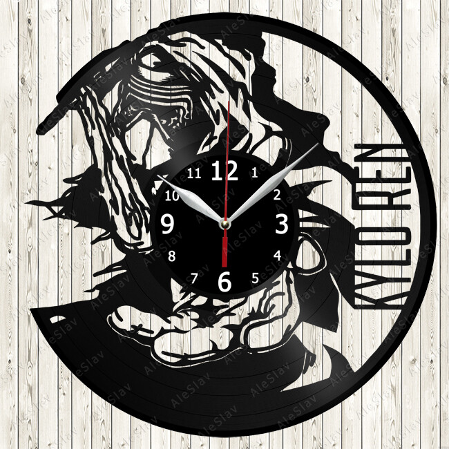 Kylo Ren Vinyl Record Wall Clock Decor Handmade 2356