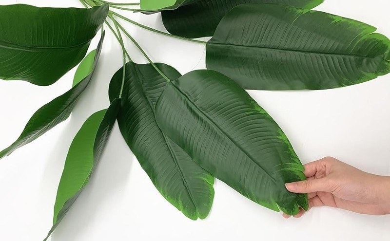 Artificial Plants Tropical Leaves, Fake Greenery Banana Tree Faux Palm Plant gallery