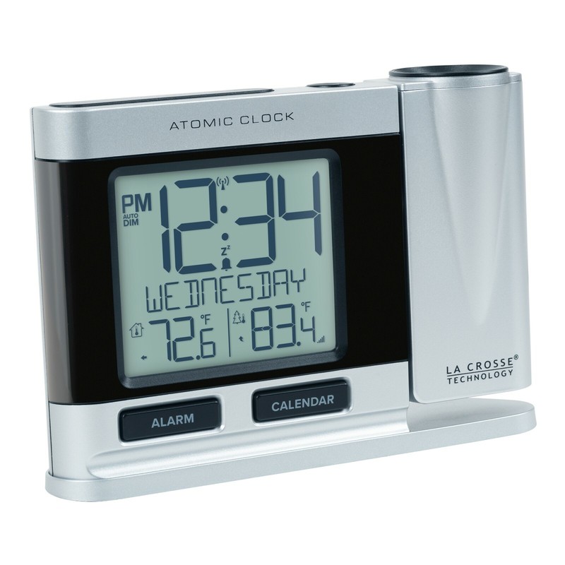 616-1410 La Crosse Technology Atomic Projection Alarm Clock TX141-BV3 - Silver gallery