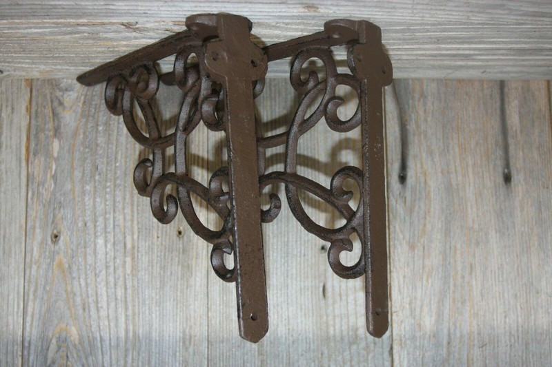 French Country Design Shelf Brackets Corbels Cast Iron 7 1/2" B-67 gallery