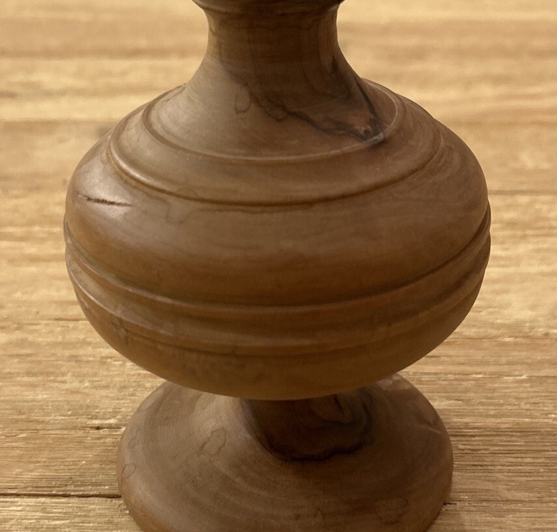 Hand Turned Burl Wood Bud Vase Rustic Home Bohemian Natural Artisan 8 3/4" H gallery